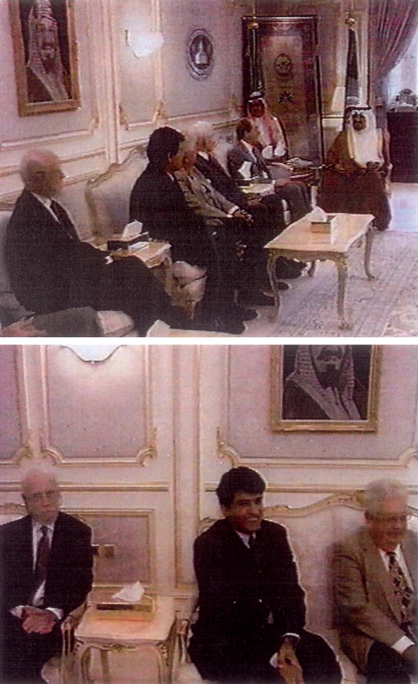 El Naschie and tHooft received by Crown Prince Sultan in his palace in 2003.