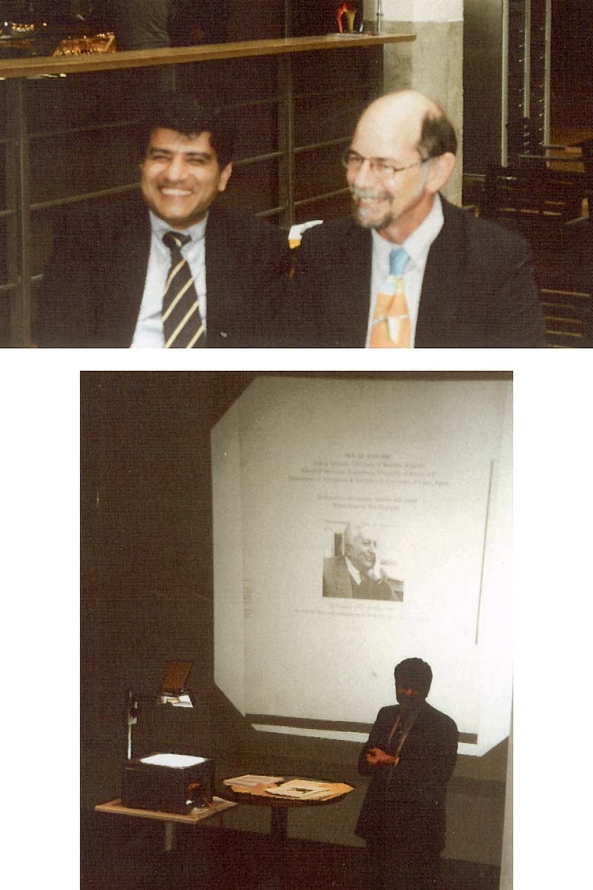 Top: El Naschie with Garnet Ord. Bottom: El Naschie dedicating his lecture to the memory of his teacher,
Nobel Laureate Ilya Prigogine.